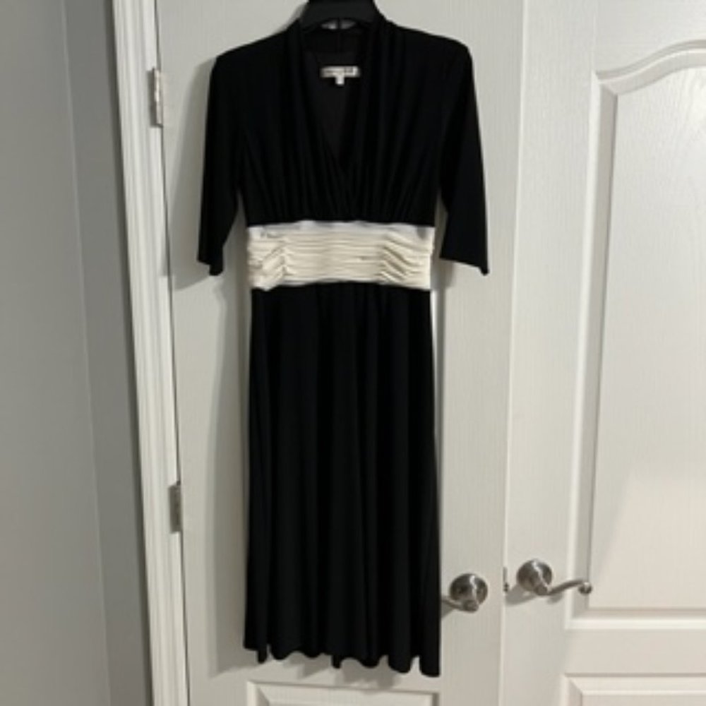 Evan Picone Women's Dress 6 Black and White